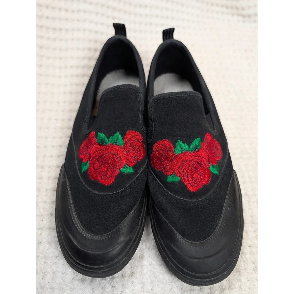 Adidas Matchcourt Slip-On Na-Kel Smith Black Rose Embroidery Shoes 9